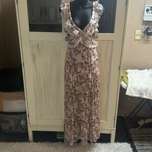 for love and lemons riley maxi dress For Love and Lemons Riley Midi Dress Green Floral